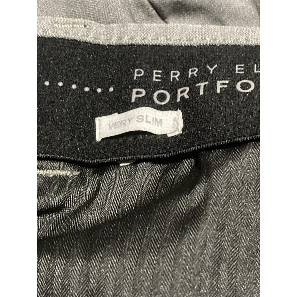 Perry Ellis Men's‎ Portfolio Very Slim Dress Pants 34x28 Gray - Picture 4 of 9